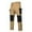 #Khaki, variant on DPTALR Men's Solid Color Elastic Waist Drawstring Multi Pocket Workwear Pants,BlackS