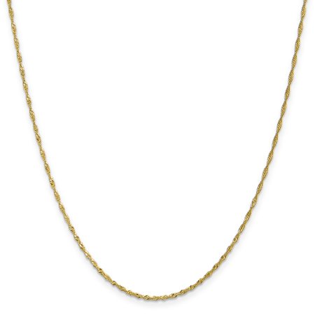 TheJewelryHut Designer 10k 1.4mm Singapore Chain