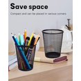 thumbnail image 5 of Mesh Pencil Holder Metal Pen Cup Black for Desk 6 Packs, 5 of 5