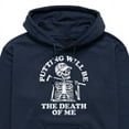 thumbnail image 2 of Instant Message - Putting Will Be the Death of Me Skeleton - Men's Pullover Hooded Fleece Sweatshirt, 2 of 5
