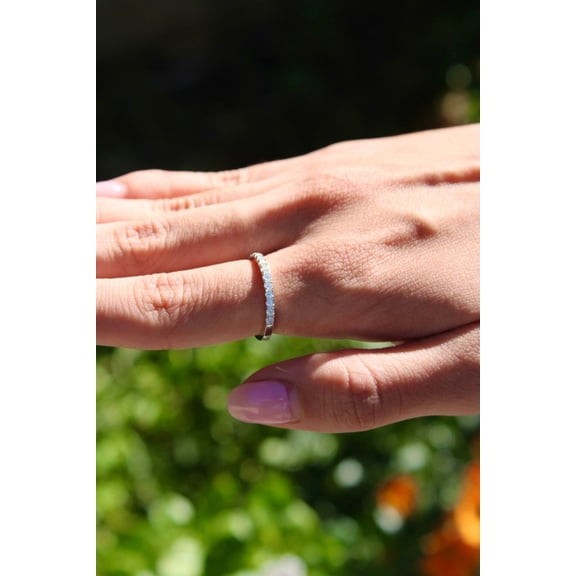 1Ct Round Cut Lab Created Diamond Engagement Ring 14K White Gold Plated