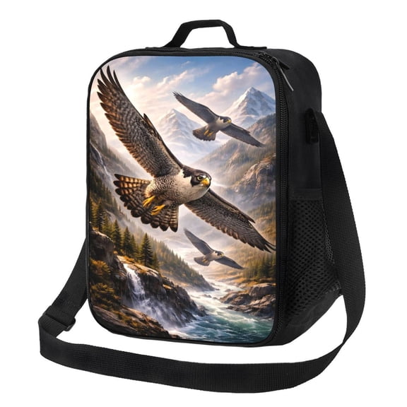 Falcon Lunch Bag Insulated Thermal Lunch Box with Shoulder Strap & Handle for Women and Men
