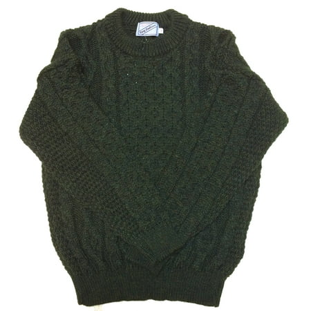 New Aran Sweater 100% Wool Unisex Made in Ireland Kerry Woollen