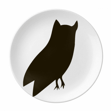 

Black Owl Animal Portrayal Plate Decorative Porcelain Salver Tableware Dinner Dish