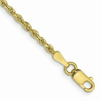 Primal Gold 10 Karat Yellow Gold 2.00mm Diamond-cut Quadruple Rope Chain Bracelet