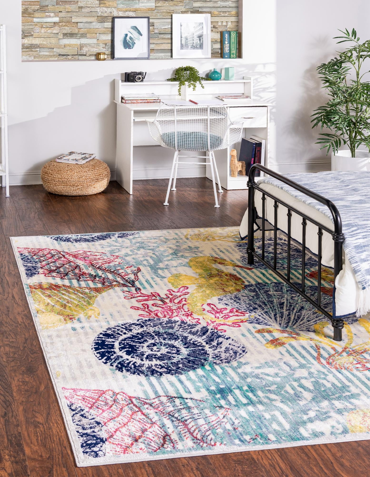 Rugs.com Ariel Collection Rug – 8' x 10' Multi Medium Rug Perfect For ...