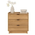 thumbnail image 3 of Prepac Simply Modern Nightstand Bedside Table, Natural Oak Nightstand for Bedroom, End Table with 3 Drawers 26.5" W x 26.75" H x 16" D, ODNR-1803-1, 3 of 14