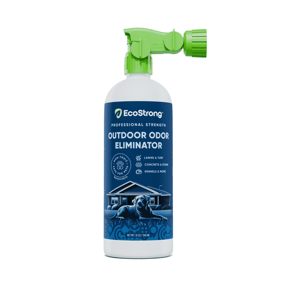 Eco Strong Outdoor Odor Eliminator: Dog and Cat Deodorizing Spray, Eucalyptus Scent, 32 oz Bottle