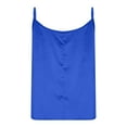thumbnail image 5 of purcolt Womens Silk Stain Camisoles Soft Crew Neck Spaghetti Straps Cami Tops Loose Sleeveless Blouses Tank Shirt, 5 of 9