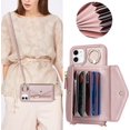 thumbnail image 2 of for iPhone 11 Case Wallet with Strap for Women - Crossbody Lanyard, Zipper Pocket, Credit Card Holder, Ring Stand - RFID Blocking Phone Wallet Case for iPhone 11 (6.1 inch,Rose Gold), 2 of 17
