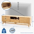 thumbnail image 3 of Acacia Elara TV Stand for TVs up to 75" Media Console Entertainment Center, Oak, 3 of 10
