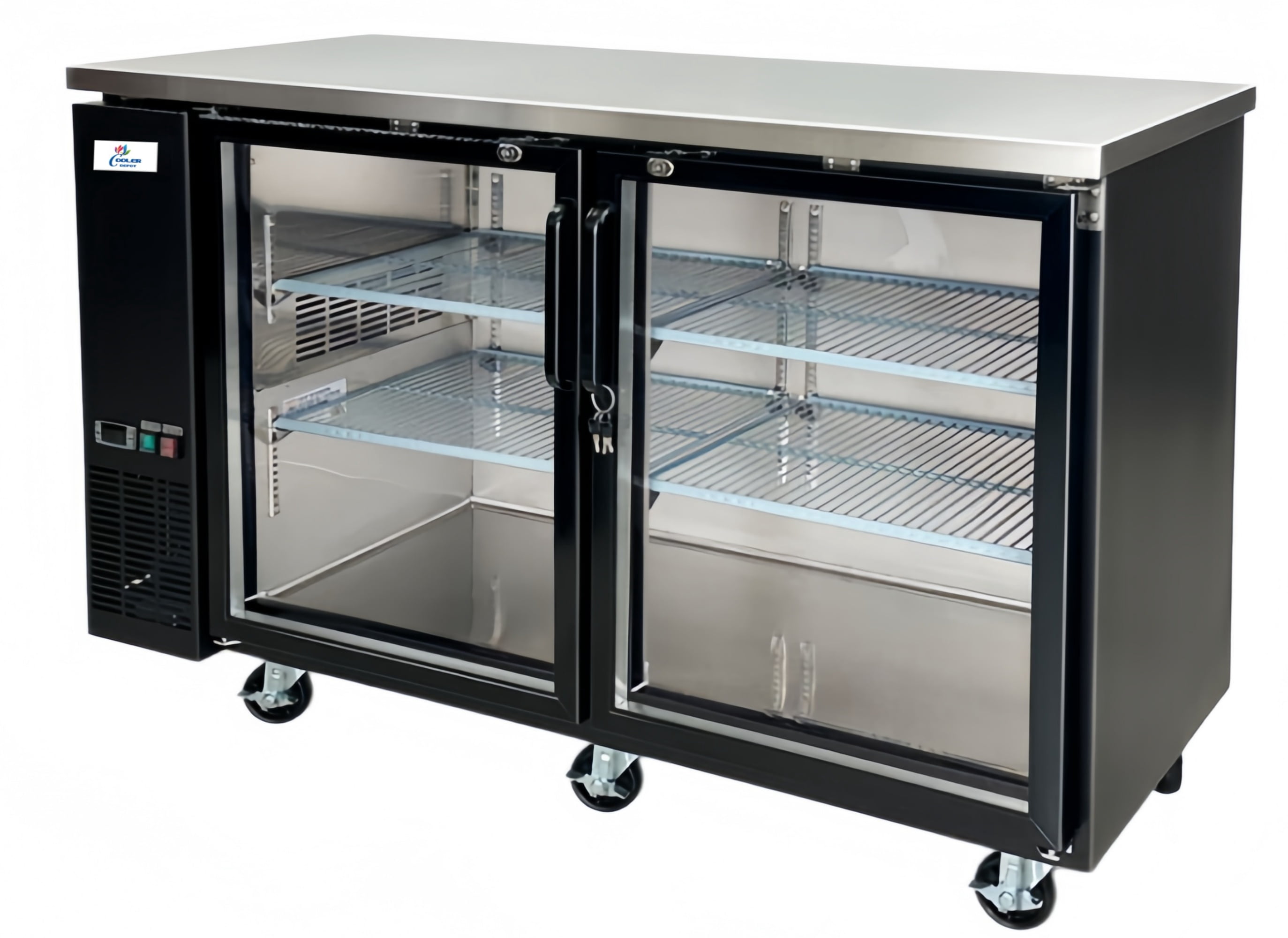 NSF 60" Commercial Back Bar Cooler, 15.8 cu ft, Keg Compatible，Beer Fridge, Under Counter Refrigerator