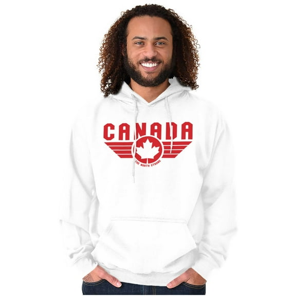 Canada Aviator Badge Retro Cool Unisex Plus Fleece Graphic Hoodie Brisco Brands 2X