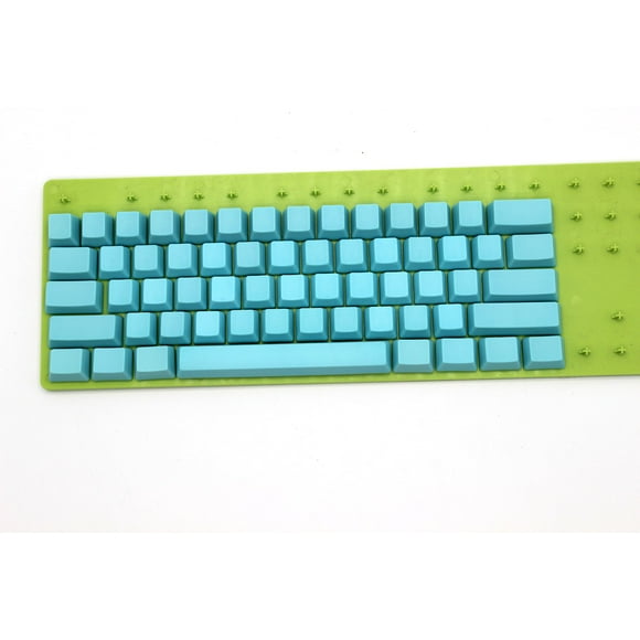 Light Blue Blank Thick PBT OEM Profile 61 ANSI Keycaps for MX Switches Mechanical Keyboard (Only Keycap)