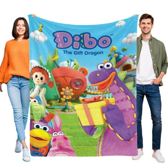 Dibo the gift dragon Throw Blanket Gifts for Fans Lover Girls Boys Women Present Hoodie Him Bed 60"x80"