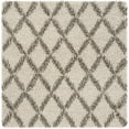 thumbnail image 2 of SAFAVIEH Hudson Franklin Geometric Diamonds Shag Area Rug, Ivory/Grey, 7' x 7' Round, 2 of 5