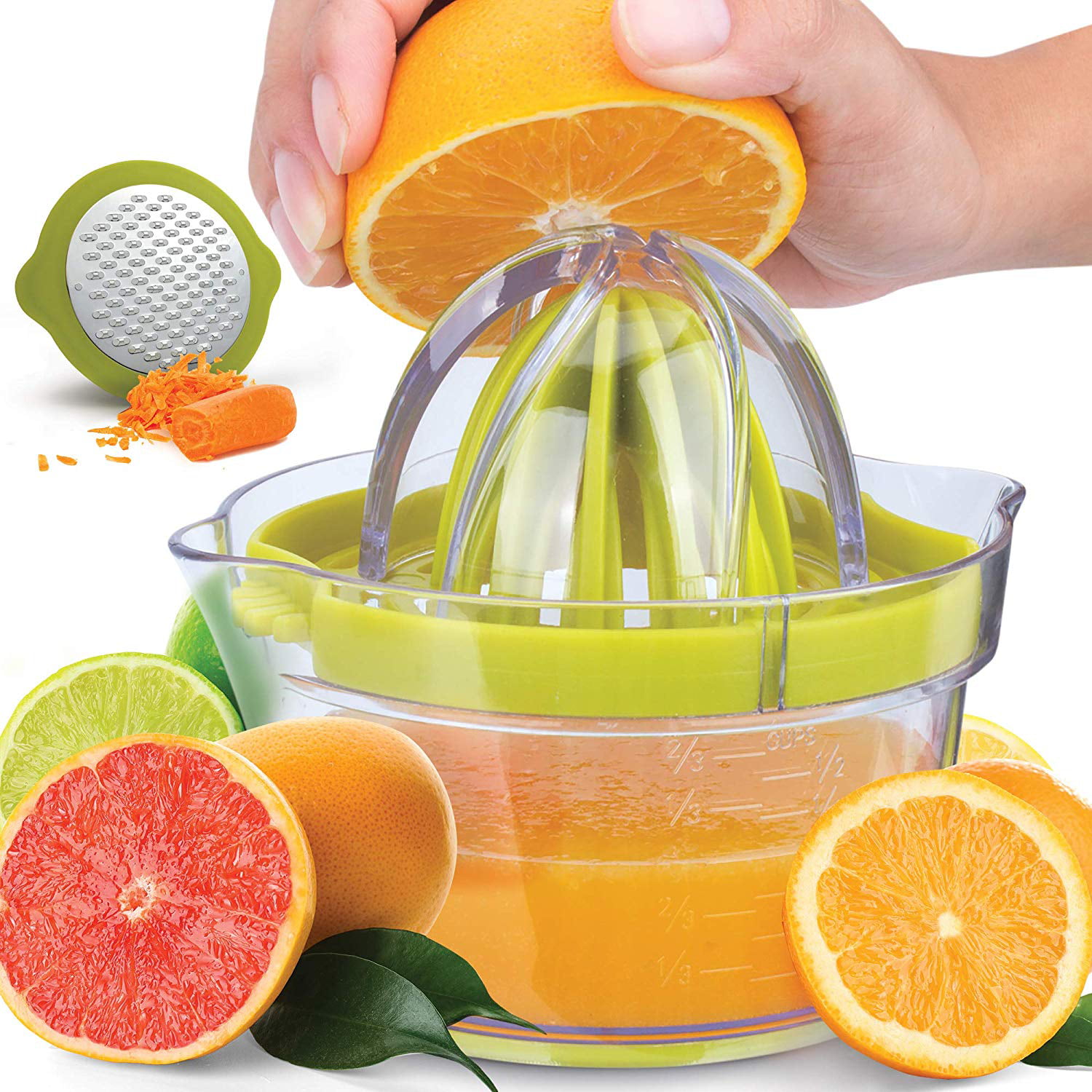 Lemon Orange Citrus Juicer, Manual Hand Juicer with Built-In Strainer