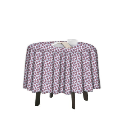 

eloria Floral Printed Round Table Cloth Resistant Washable Decorative Table Cover for Dining Table