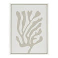 thumbnail image 2 of Kate and Laurel Sylvie Abstract Coral Coastal Beige Framed Canvas Wall Art by The Creative Bunch Studio, 18x24 White, Simple Modern Abstract Plant Wall Décor Art, 2 of 6