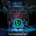 thumbnail image 4 of Binmer Bluetooth.0 FM Transmitter For Car,Bluetooth Car Adapter With USB Charging Car Charger MP3 Player,Hands Calling, 4 of 9