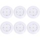 thumbnail image 1 of 6pcs Dimmable Wireless Cabinet Night Light LED Wireless Remote Pat Light Bedroom Wall Light Timing without Battery (White Light), 1 of 4