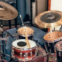 Houderco Lightweight Drum Accessories 1Pcs Square Drum Practice Pad for Drum Set 14.00X14.00X1.00Cm