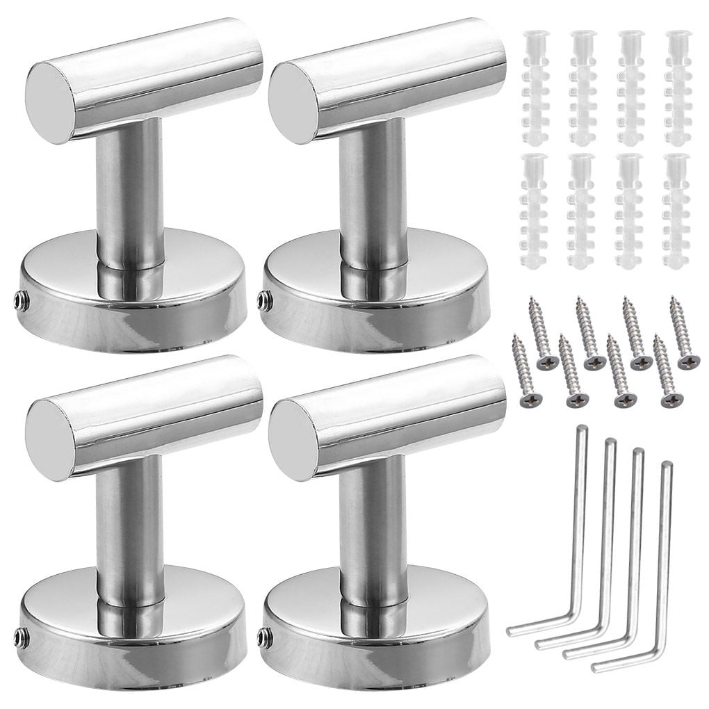 4 Pack Towel Hooks SUS304 Stainless Steel Coat Robe Hooks Self Adhesive