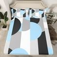 thumbnail image 2 of Castle Fairy Abstract Minimalist 3Pcs Twin Sheet Sets for Teens Girls Boys,Geometric Semicircle Twin Fitted Sheet,Vintage Aesthetic Breathable Flat Sheet,Super Cozy Room Decor, 2 of 7