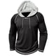 thumbnail image 5 of Blusa de manga larga con capucha para hombre, informal, a la moda, de color sólido, transpirable, de manga larga, con cuello redondo, blusa de poliéster para hombre, 5 of 5
