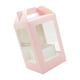 thumbnail image 2 of Cajas de embalaje floral con asa, ventana transparente para bodas, regalos de graduación Rosa, 2 of 9