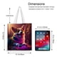 thumbnail image 5 of Corgi Bolso de tela con estampado de lienzo para mujer, bolsa de compras reutilizable y estética, con cremallera interior, regalo para mujer,38*45cm., 5 of 6