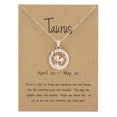thumbnail image 1 of PVCS Twelve Constellation Pendant Elegant Gold Tone Chain Necklaces Letter Horoscope, 1 of 2