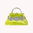 thumbnail image 5 of Bolso de mano de noche para mujer, cadena de diamantes de imitación, bandolera para fiesta de cóctel (verde), 5 of 5