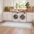 thumbnail image 4 of Garvee 2'x6' Modern Solid Runner Rug Washable Line Edge Carpet, Non-Slip Low Pile Indoor Rug for Hallway Bedroom Kitchen, Gray, 4 of 7
