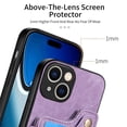 thumbnail image 6 of for iPhone 14 Plus Phone Case Wallet with Card Holder,PU Leather Flip Folio Case,RFID Blocking Ring Holder Kickstand Wrist Strap Magnetic Protective Women Men Cover,Purple,For iPhone 14 Plus, 6 of 11