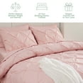 thumbnail image 4 of Pink Twin Comforter Set - 5 Pieces Pintuck Bed in a bag with Comforters, Sheets, Pillowcases & Shams, 4 of 8