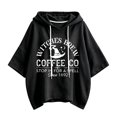 thumbnail image 5 of Halloween Hoodies for Women Drawstring 3/4 Sleeve Trendy Print Hoodie Fall Clothes Crewneck Sweatshirts Loose Fit Trendy Tops Winter Clothing Daily Travel Outfits, 5 of 5