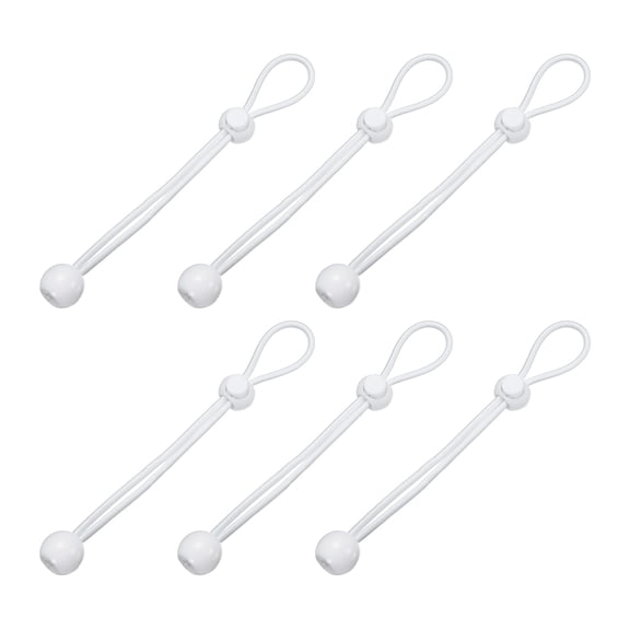 Uxcell Ball Bungee Cords 8 inch White 6Pcs Tie Downs for Exterior Roller Shades Outdoor Blinds Tents Canopies Tarp