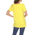 thumbnail image 3 of White Mark Women's Crisscross Neck Short Sleeve Top, 3 of 5
