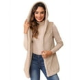 thumbnail image 7 of Generic Women's Fleece Hooded Outerwear Vests Sleeveless Cardigan Coat Fall Winter Clothes, 7 of 7