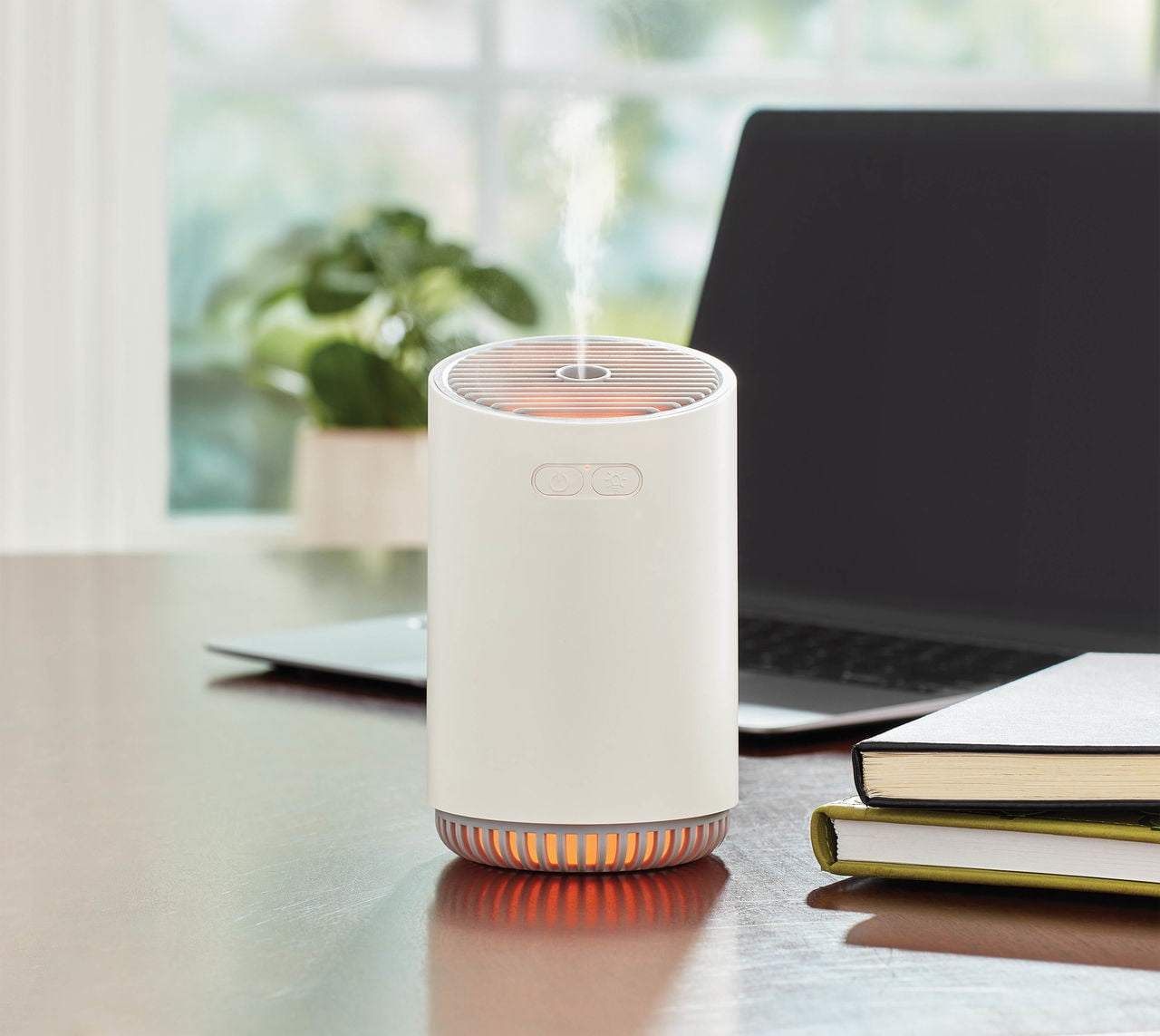 Mainstays Brand Rechargeable Cool Mist Travel Humidifier 320 ml with 7-Color LED Lights,MHD-02VD,Vanilla Dream