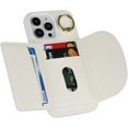 thumbnail image 5 of for iPhone 14 Pro Case with Card Holder - Credit Card Slot,RFID Blocking,360°Rotating Ring Kickstand and PU Leather Wallet Cover for Women(White), 5 of 17