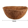 thumbnail image 6 of 4 Pcs Hanging Basket Liner,14 Inch Outdoor Planter Liners Round Coco Fiber Liner Pre-Formed Replacement Basket Shaped Liner Natural Coconut Fiber Liner for Flower Pot Garden Vegetables Less Watering, 6 of 7