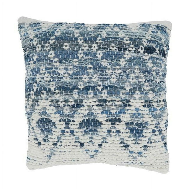 Saro 1727.BL18SP 18 in. Diamond Chindi Square Throw Pillow with Poly Filling, Black