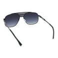 thumbnail image 4 of Mens Flat Top Racer Mobster Metal Rim Retro Luxe Fashion Sunglasses Black - Smoke, 4 of 4