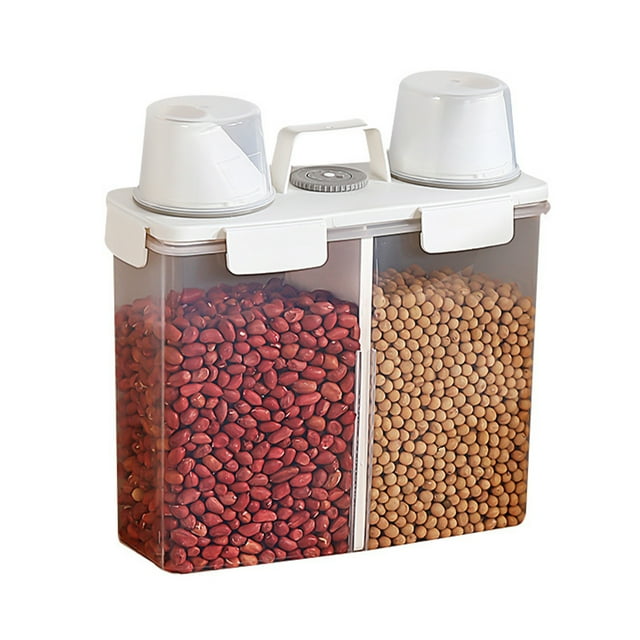 Kyursd Organisateurs d'Été et Rangement Offre Spéciale! Grand Conteneur Hermétique pour Riz, Conteneur de Stockage de Nourriture, Conteneur de Céréales avec Tasse à Mesurer, Conteneur de Farine pour la Maison