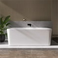thumbnail image 2 of Lilac 67" x 32" Flatbottom Freestanding Acrylic Soaking Bathtub in Glossy White, 2 of 20