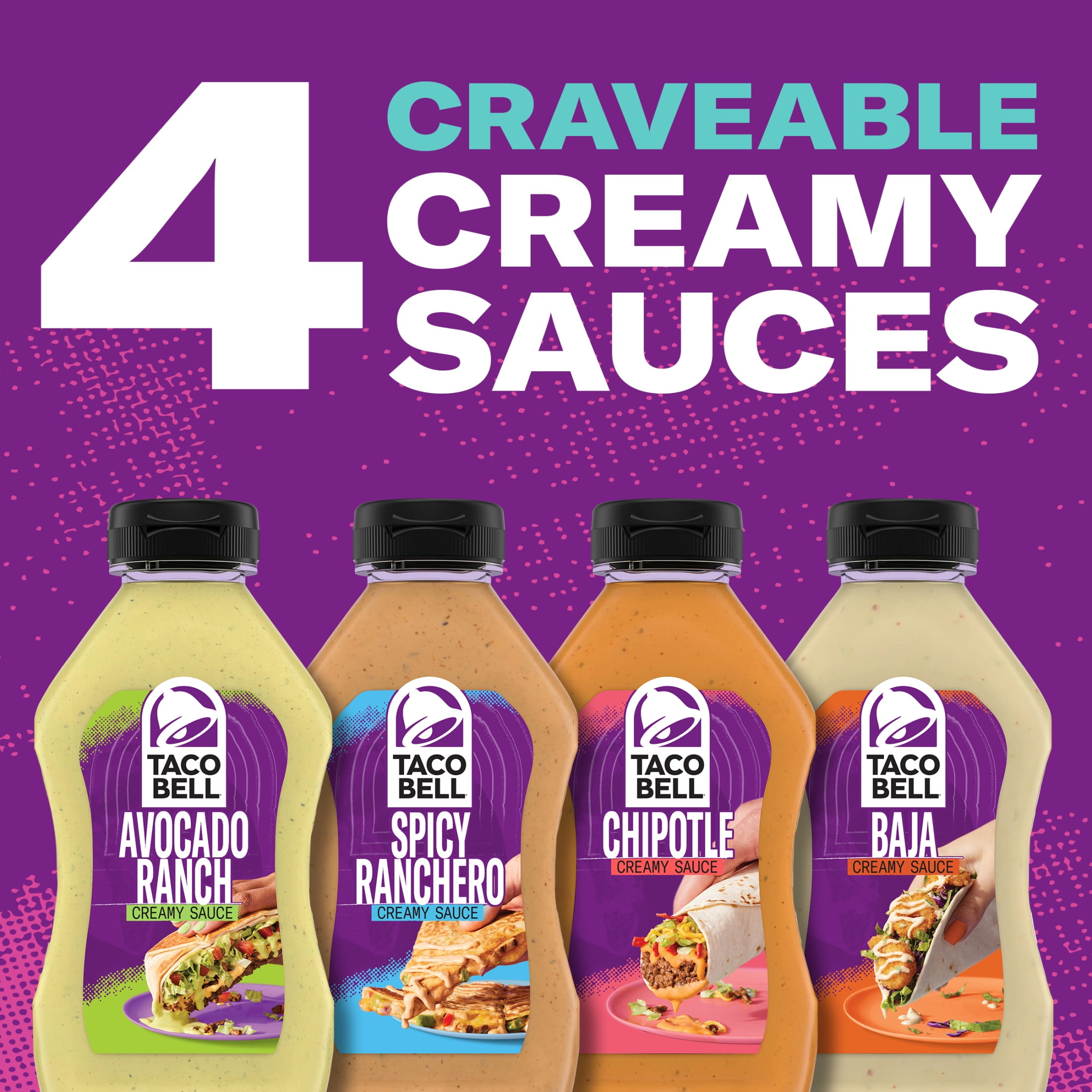 (8 pack) Taco Bell Creamy Spicy Ranchero Sauce, 12 oz Bottle