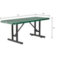 thumbnail image 5 of Global Industrial 277560GN 6 ft. Rectangular Steel Outdoor Table with Expanded Metal, Green, 5 of 5