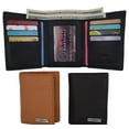thumbnail image 2 of Men's Classic Trifold RFID Security Blocking Slim Credit Card ID Premium Leather Wallet, 2 of 31